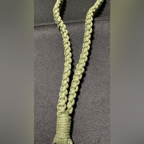 Long Army green braided lanyard. - Picture 4 of 4